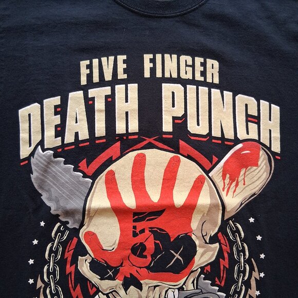 Gildan Five Finger Death Punch Show Your Six 2016 Tour Black T-Shirt Adult M - Picture 3 of 11